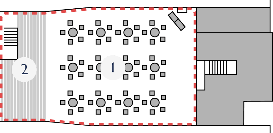 スカイデッキの船内図